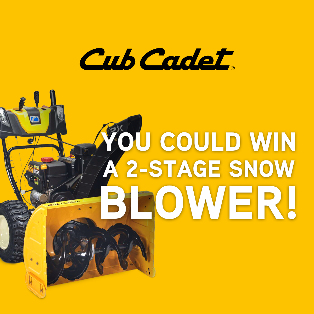 Win a Cub Cadet 2Stage Snow Blower! Contest Canada